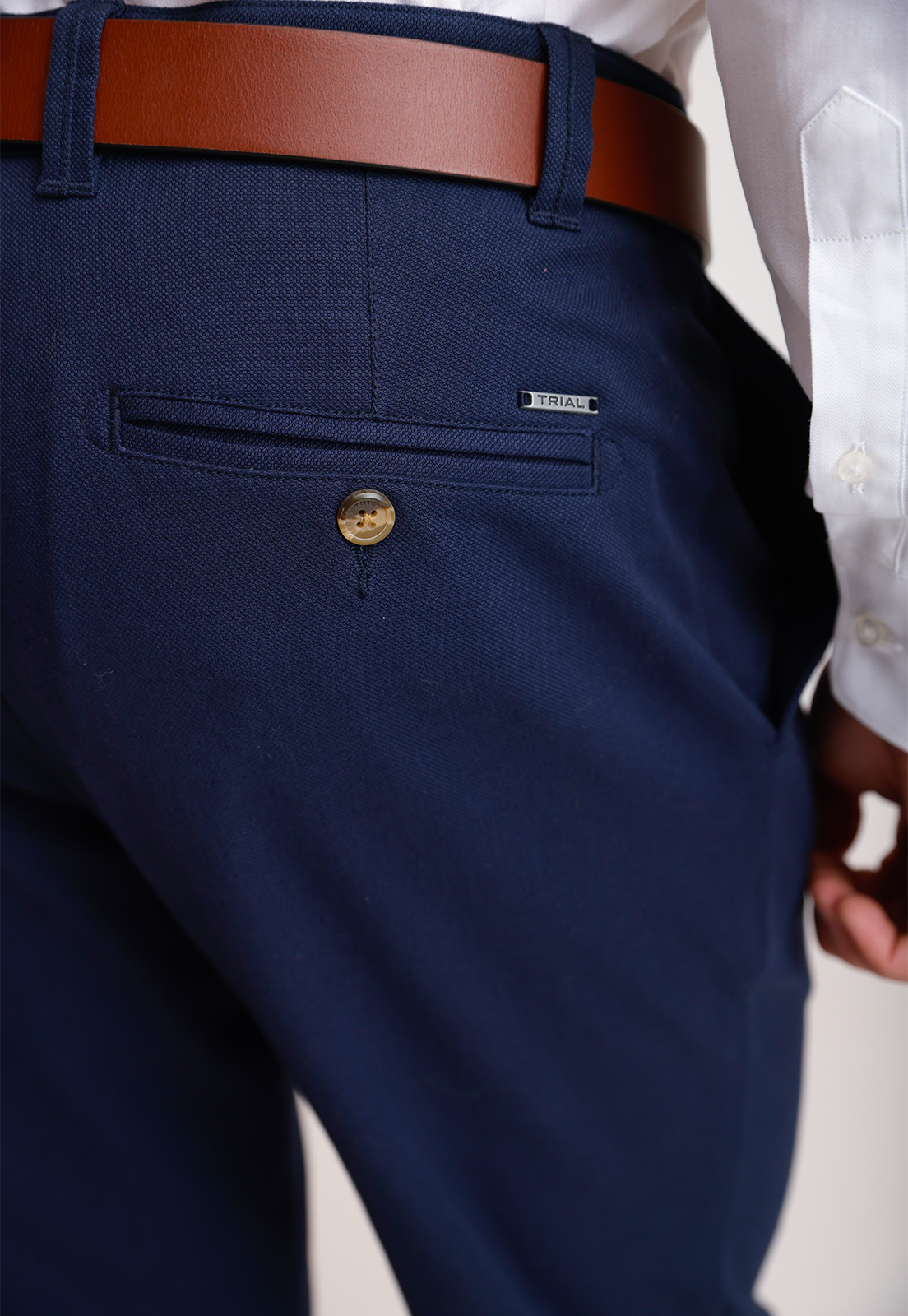 PANTALON HOMBRE SLIM FIT VILAS ALGODON AZUL MARINO - 3