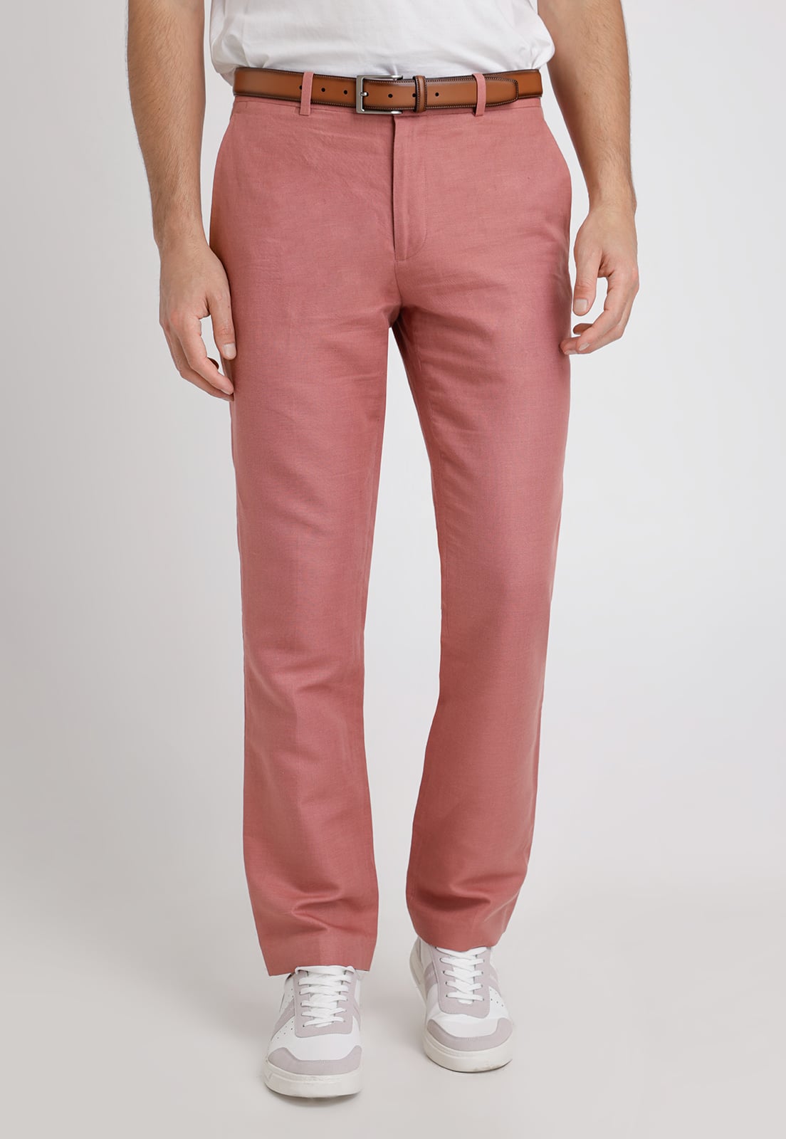 PANTALÓN LINO HOMBRE PERRY ELLIS ROSA VIEJO 4IMB4301 SUIT SETES - 1