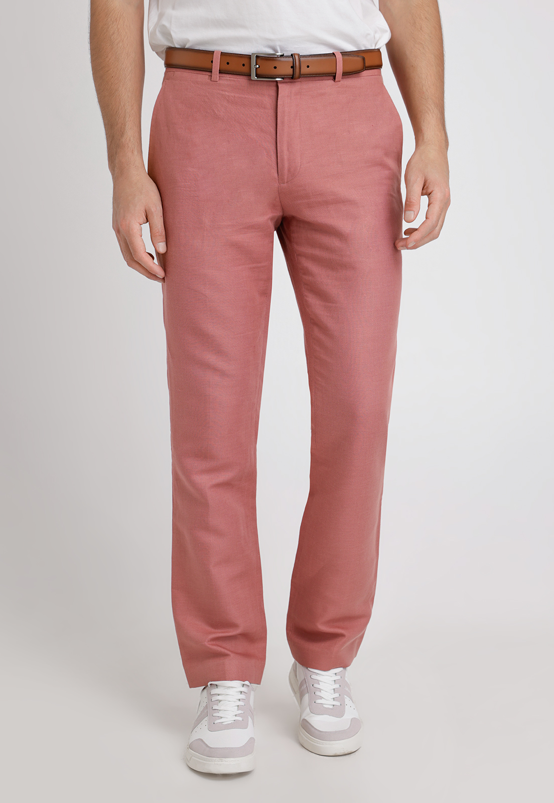 PANTALÓN LINO HOMBRE PERRY ELLIS ROSA VIEJO 4IMB4301 SUIT SETES - 1