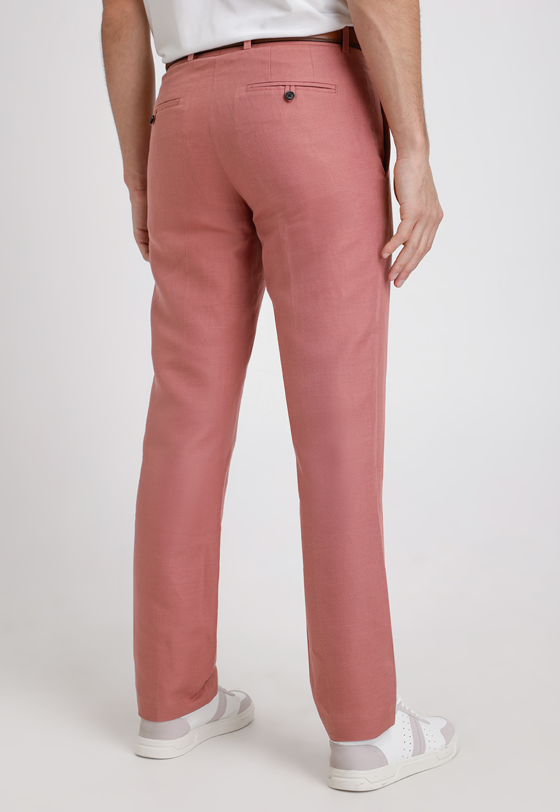 PANTALÓN LINO HOMBRE PERRY ELLIS ROSA VIEJO 4IMB4301 SUIT SETES - 2