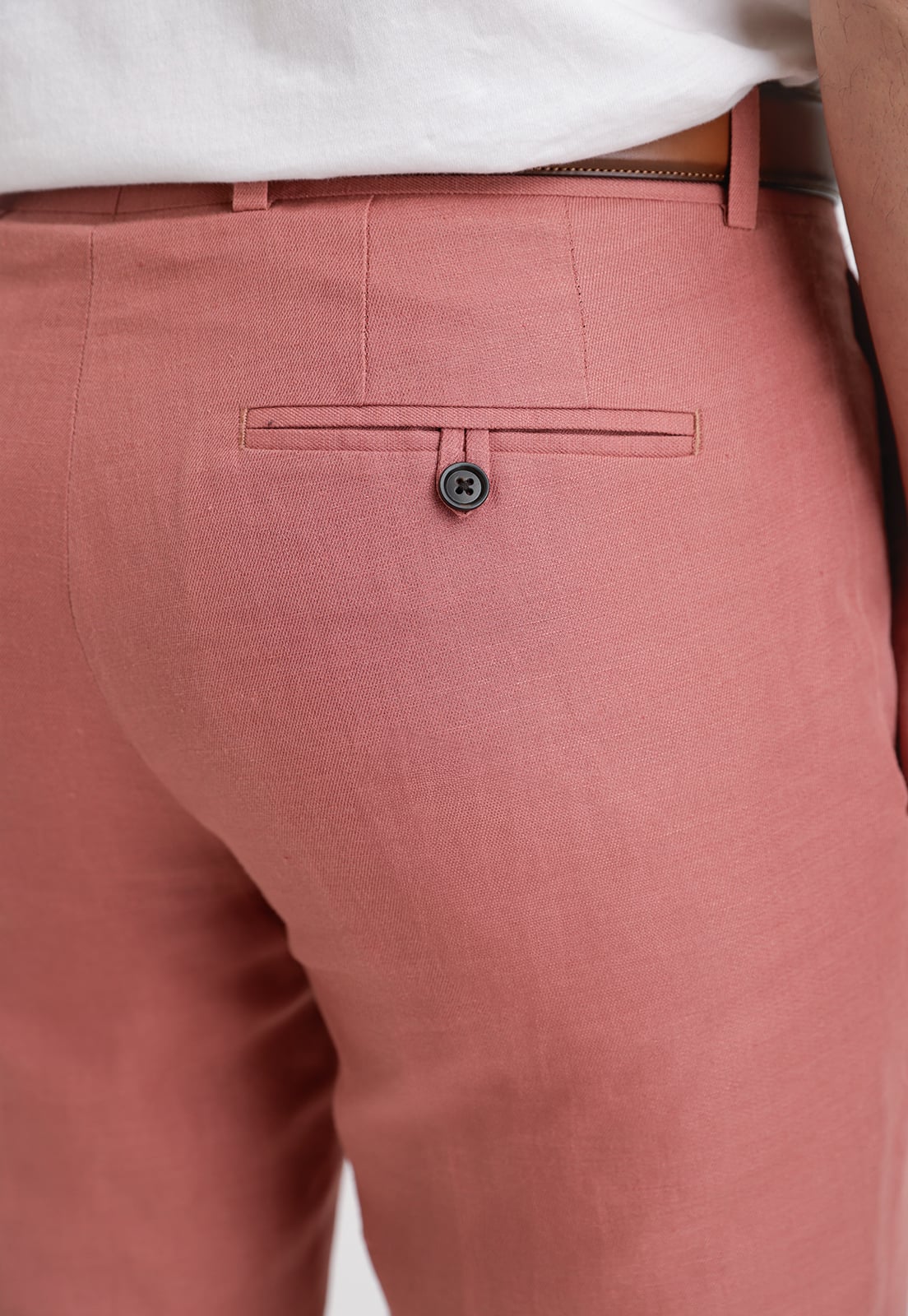 PANTALÓN LINO HOMBRE PERRY ELLIS ROSA VIEJO 4IMB4301 SUIT SETES - 3