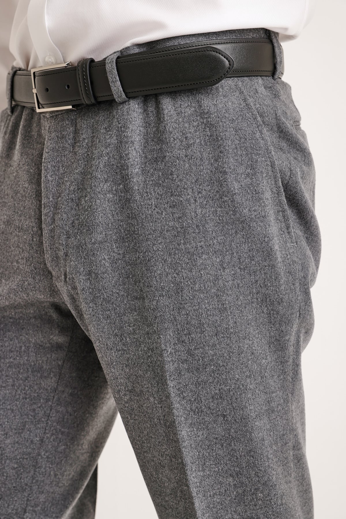 PANTALON FORMAL HOMBRE FRANELA GRIS - 3