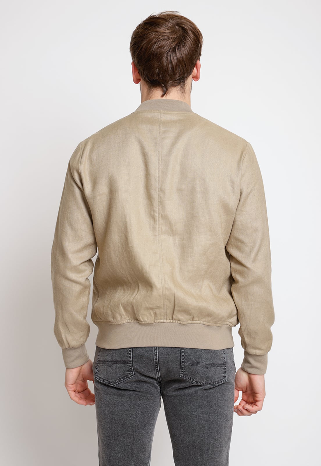 CHAQUETA HOMBRE LINO LISO SLIM TANAKA BEIGE - 2