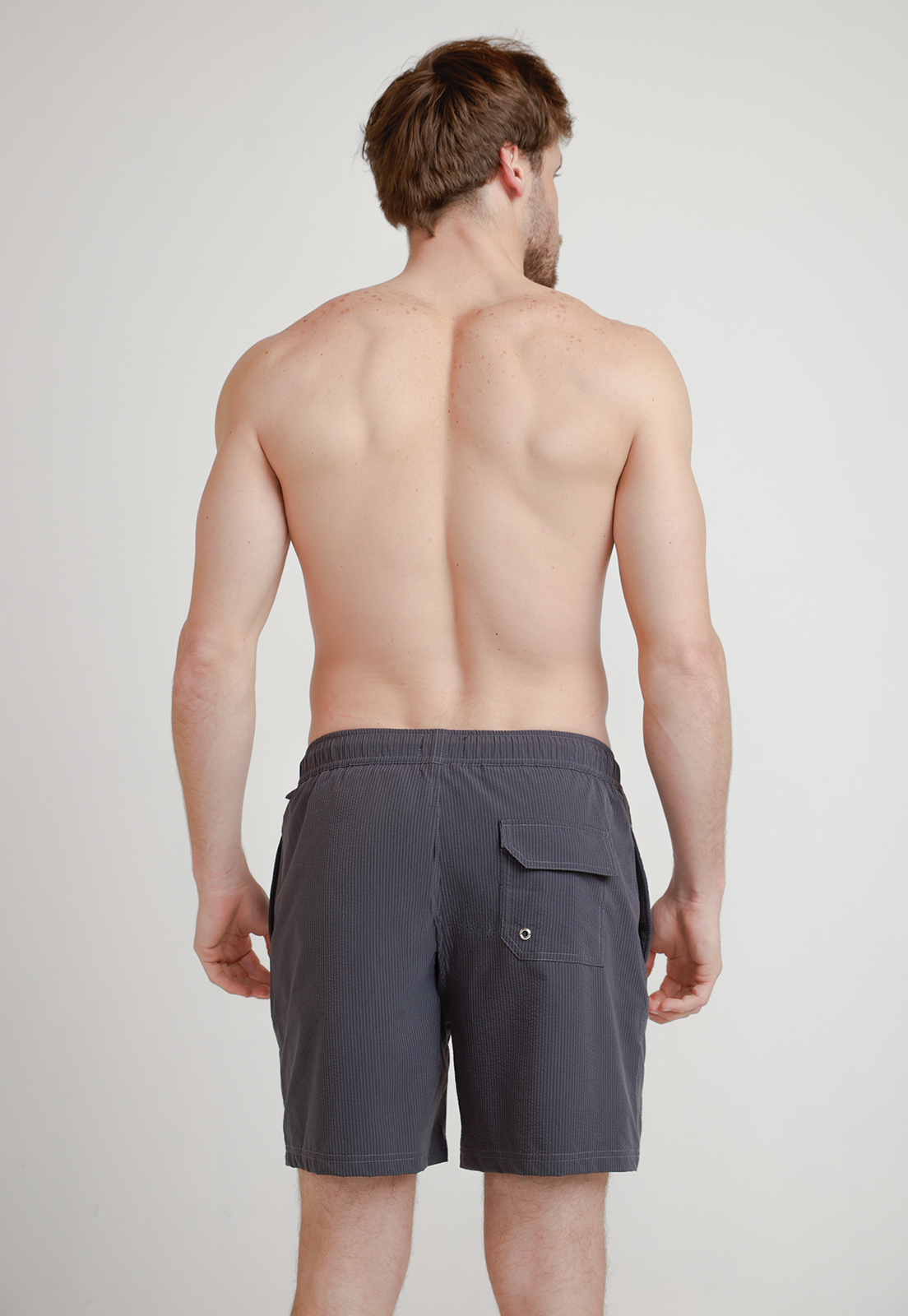 TRAJE DE BAÑO HOMBRE POLIE STER LISO SLIM JUSTINO AZUL MARINO - 2