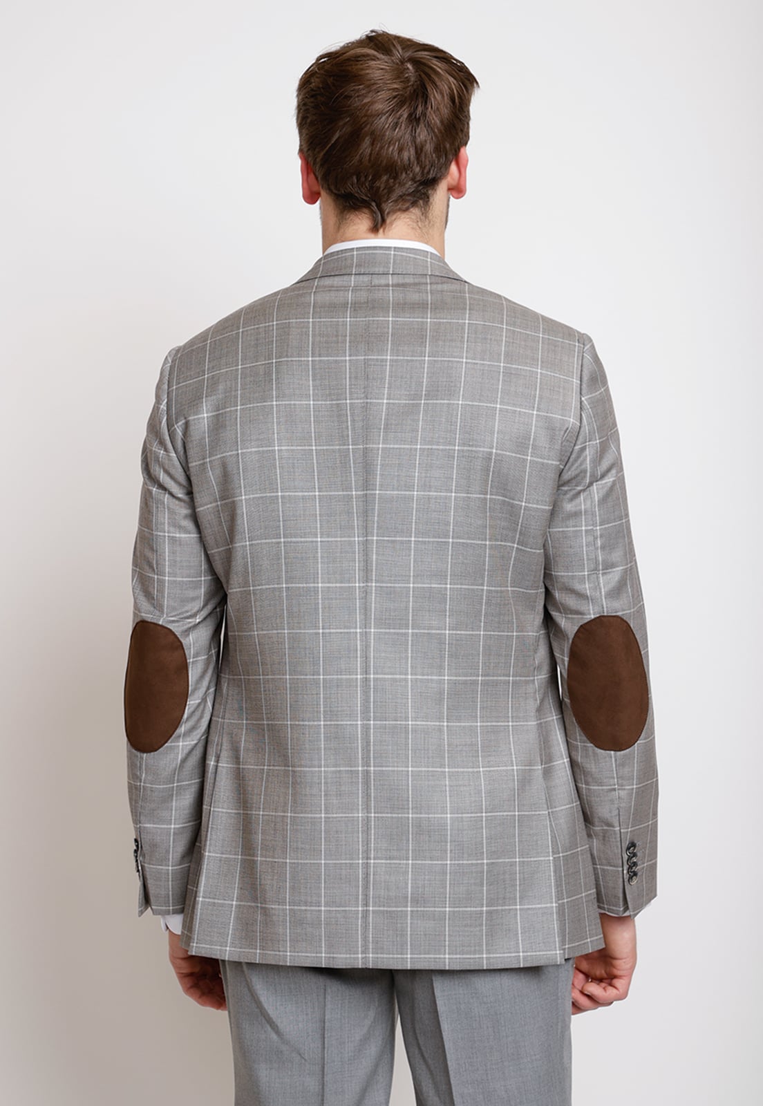 CHAQUETA FORMAL HOMBRE LANA S100'S CUADROS REGULAR CLASSIC GRIS - 2