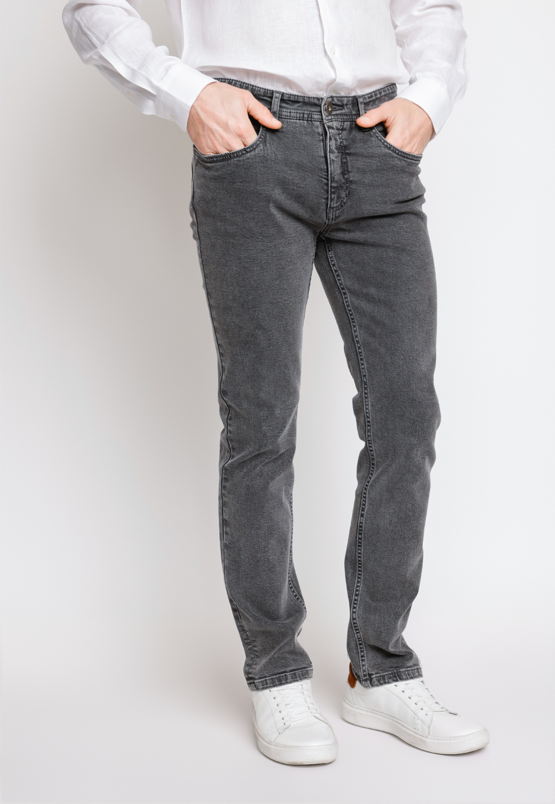 JEANS HOMBRE ALGODON LISO SLIM NAZE AZUL MEDIO - 1