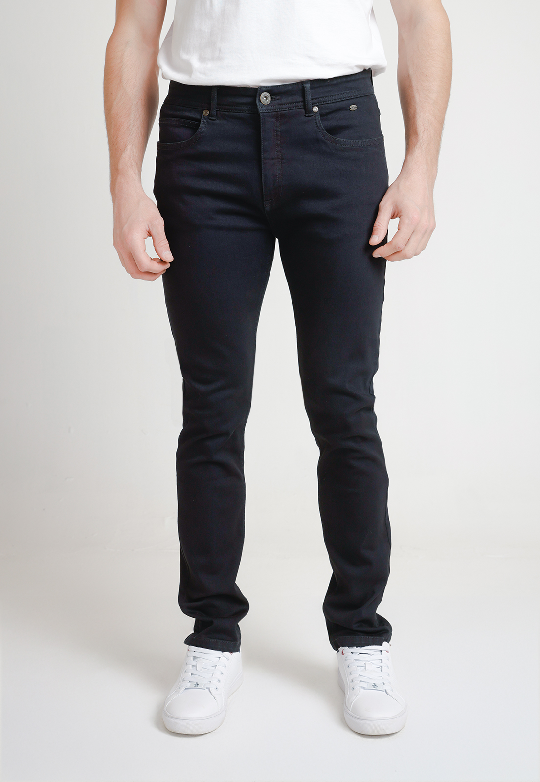 JEANS HOMBRE ALGODON LISO SKINNY NEBULA AZUL MARINO - 1