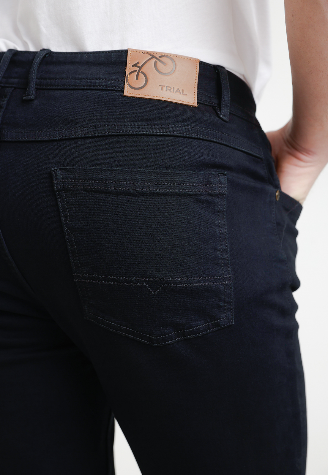 JEANS HOMBRE ALGODON LISO SKINNY NEBULA AZUL MARINO - 3