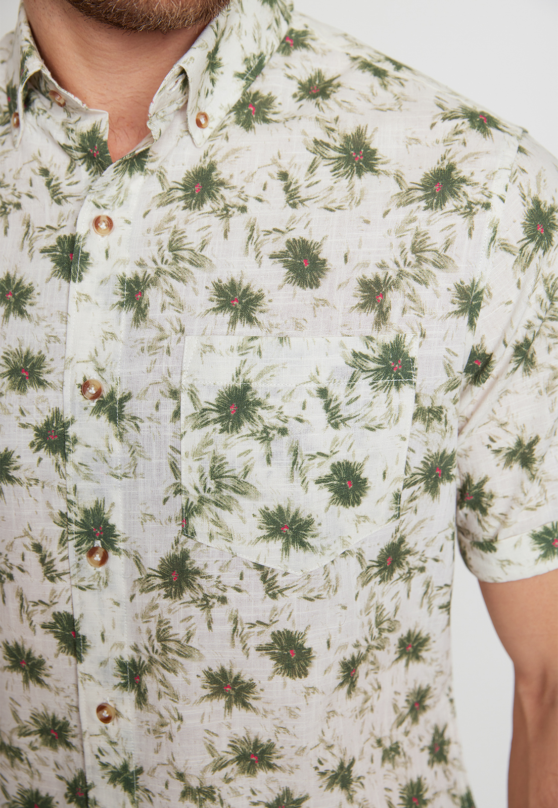 CAMISA HOMBRE ALGODON ESTAMPADA SLIM BUCK BLANCO - 3