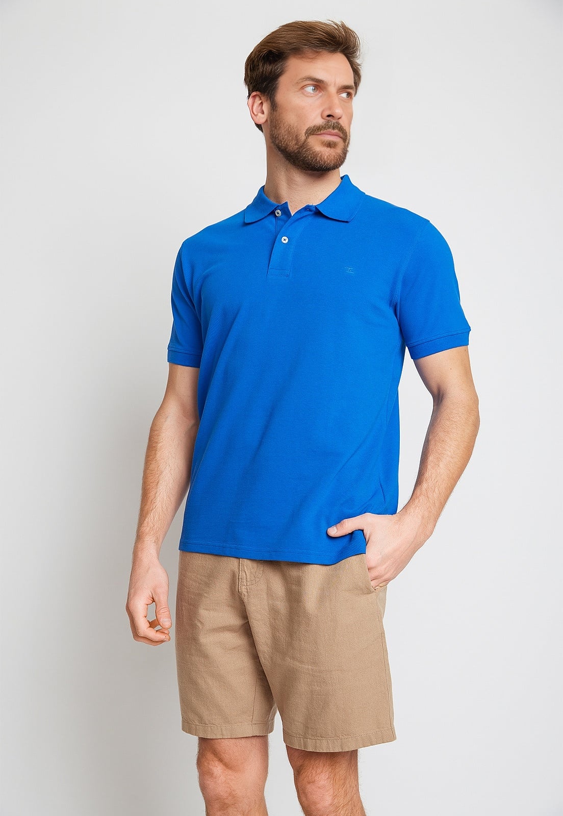 POLERA ALGODÓN HOMBRE TRIAL AZUL POLO REGULAR MARINI - 1