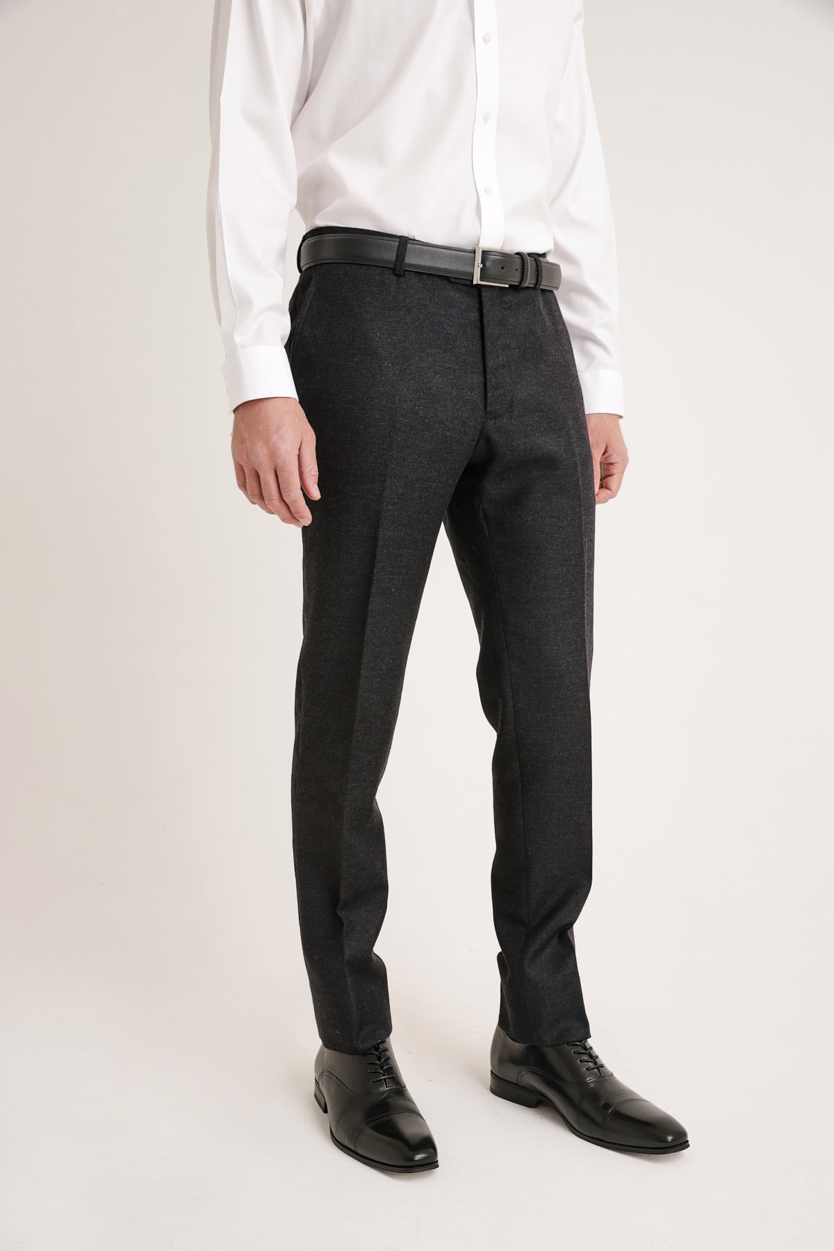 PANTALÓN LANA HOMBRE TRIAL GRIS FORMAL FRANELA MARENGO - 1