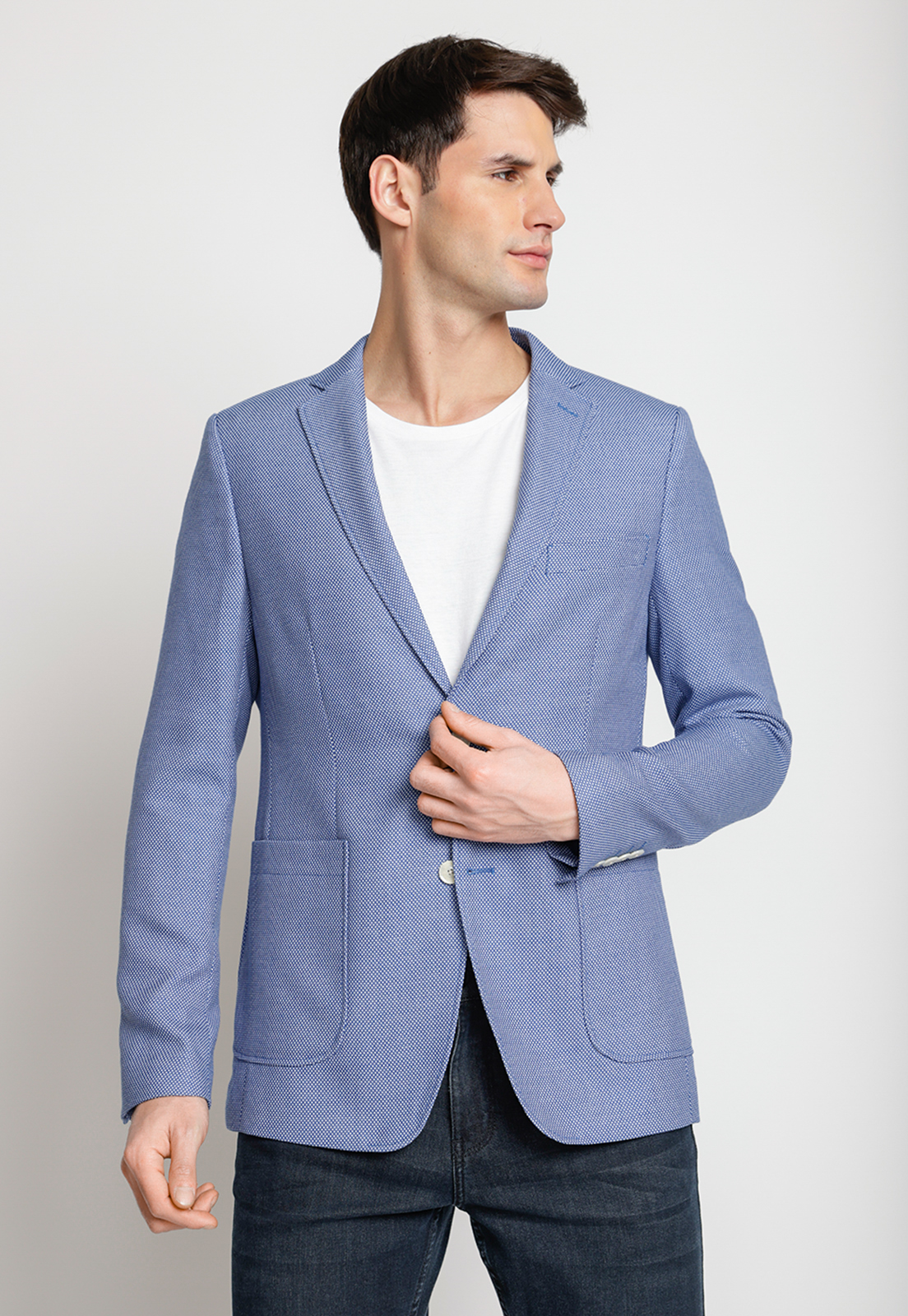 CHAQUETA HOMBRE PERRY ELLIS AZUL CASUAL - 1