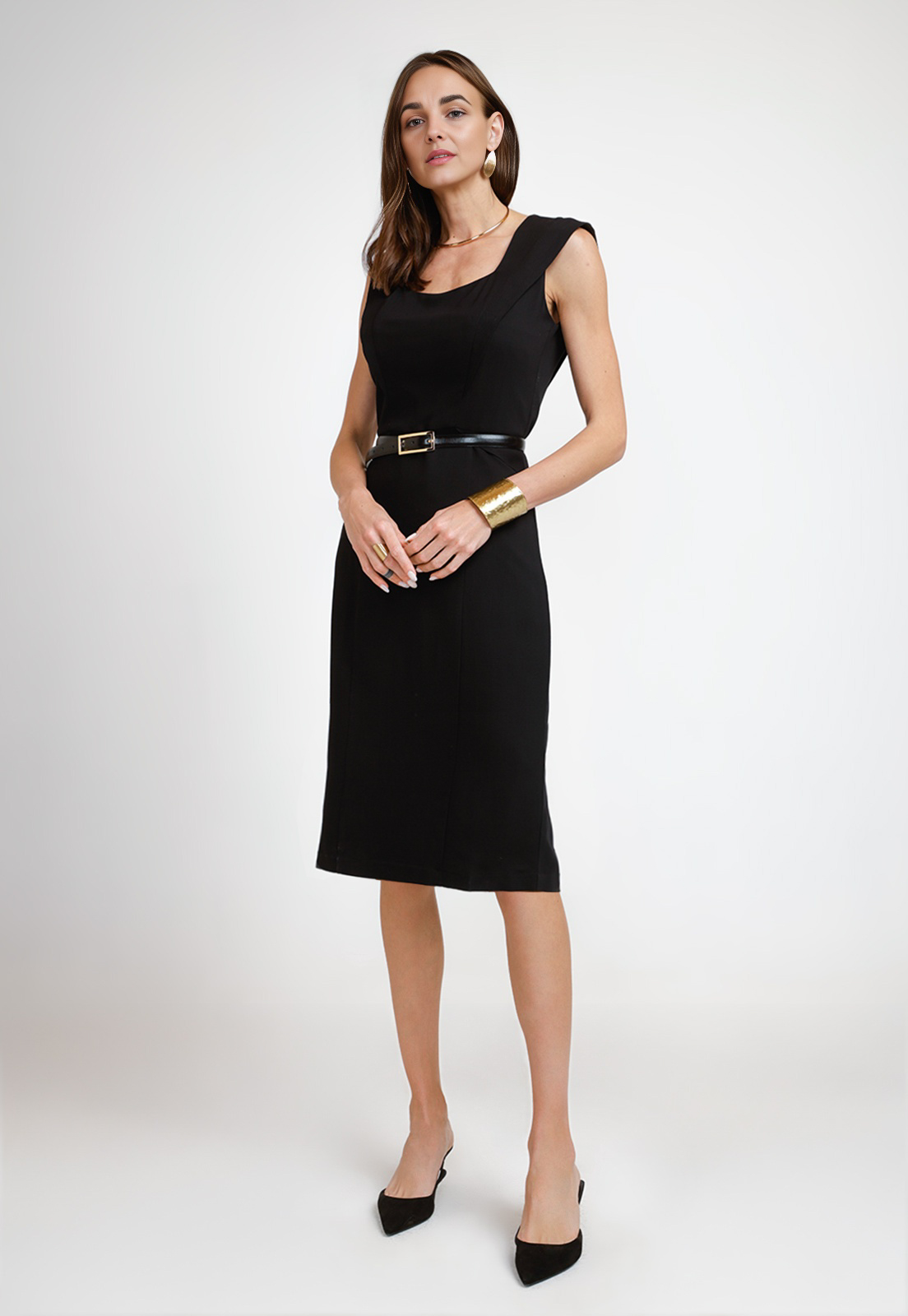 VESTIDO LINO MUJER CANADIENNE NEGRO STEFFI - 1