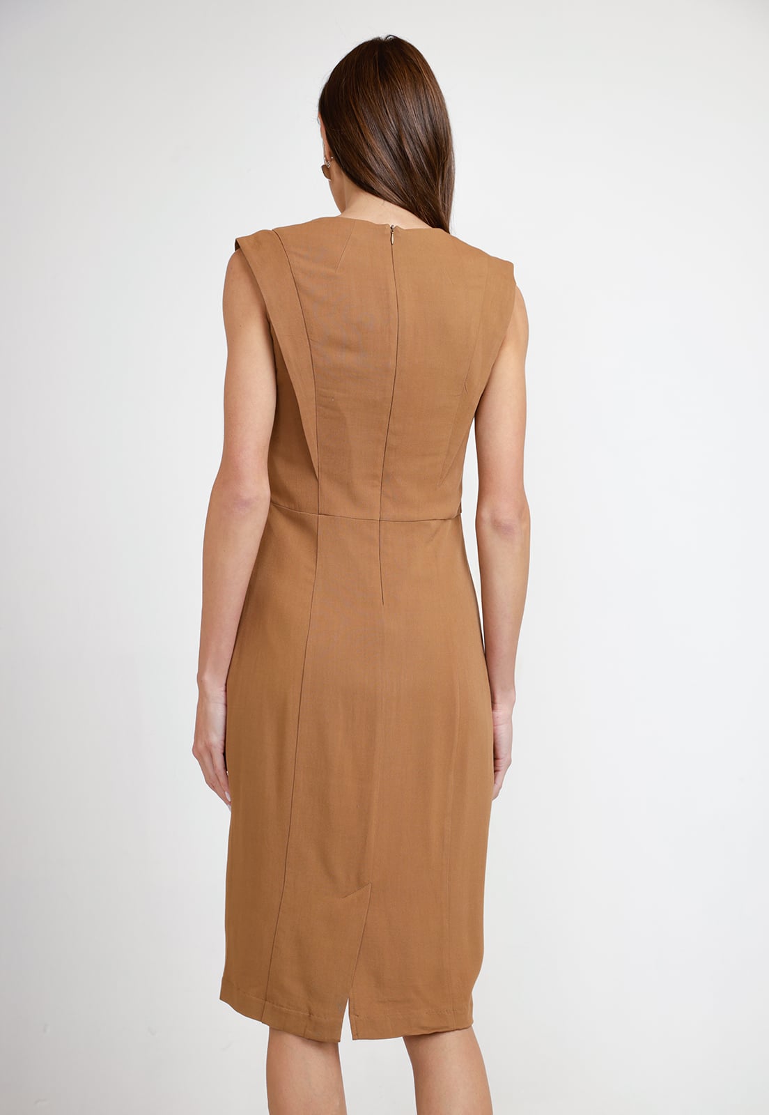 VESTIDO LINO MUJER CANADIENNE STEFFI CAMEL - 3