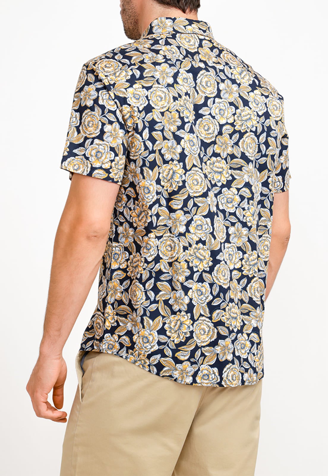 CAMISA ALGODÓN HOMBRE ORIGINAL PENGUIN MOSTAZA ESTAMPADO - 2