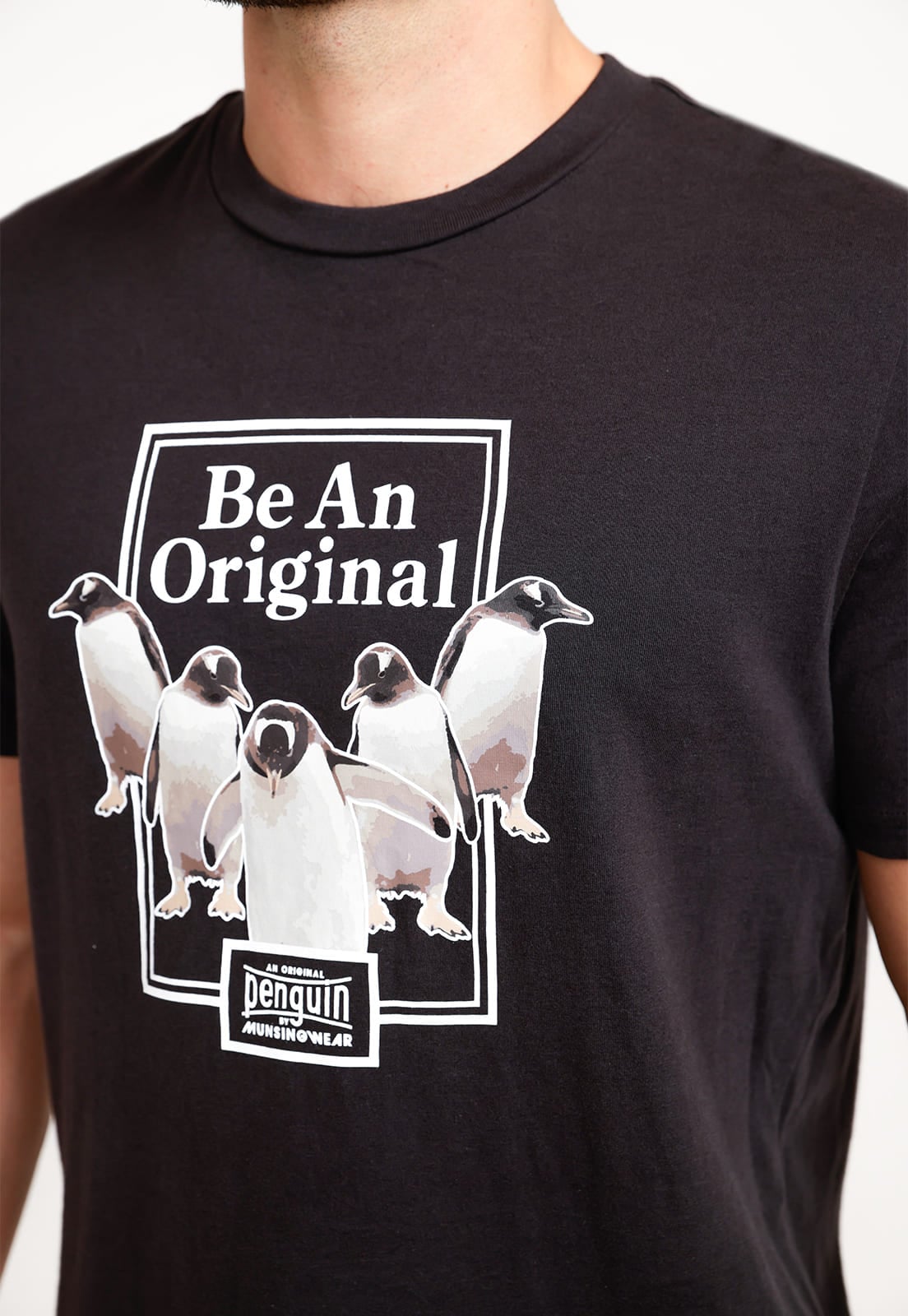 POLERA ALGODÓN HOMBRE ORIGINAL PENGUIN NEGRO ESTAMPADO - 3