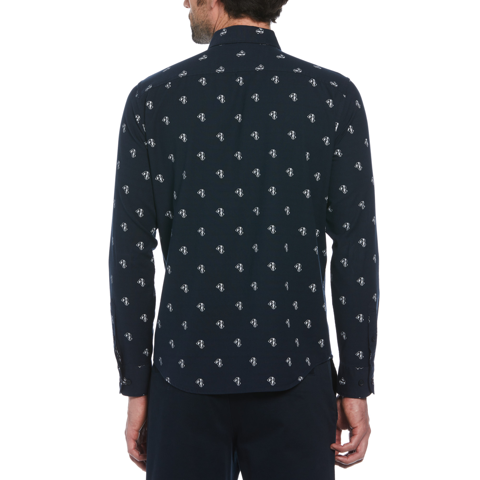 CAMISA ALGODÓN HOMBRE ORIGINAL PENGUIN AZUL MARINO ESTAMPADO NAVY - 3