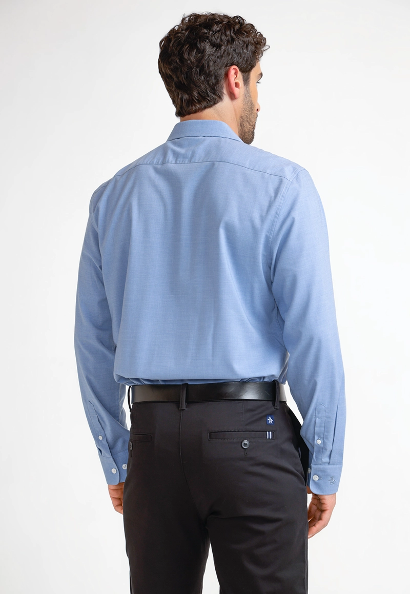 CAMISA HOMBRE ORIGINAL PENGUIN CELESTE FORMAL LISO - 5