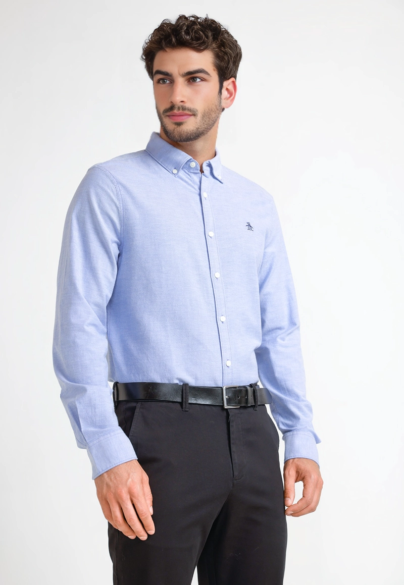 CAMISA ALGODÓN HOMBRE ORIGINAL PENGUIN CELESTE - 1