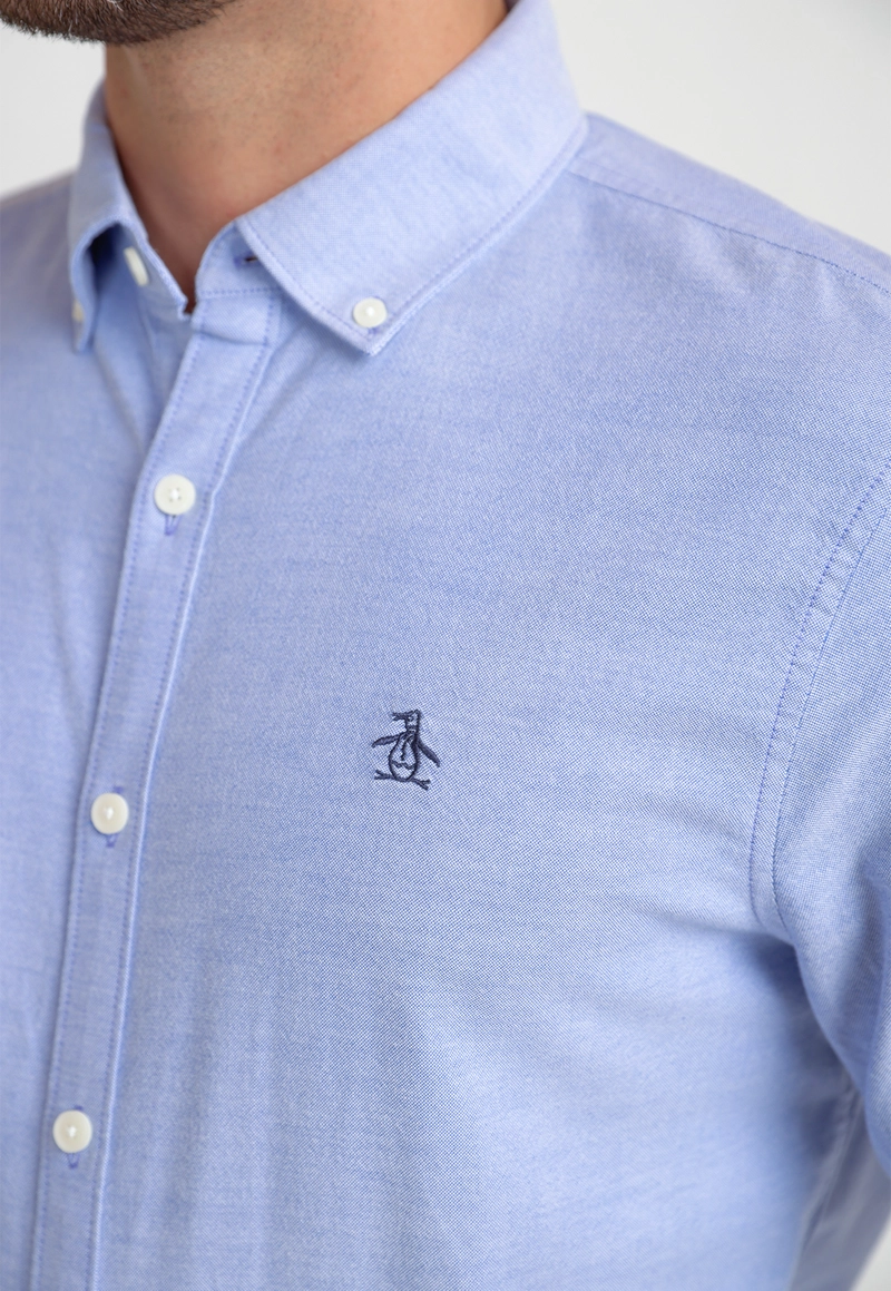 CAMISA ALGODÓN HOMBRE ORIGINAL PENGUIN CELESTE - 3