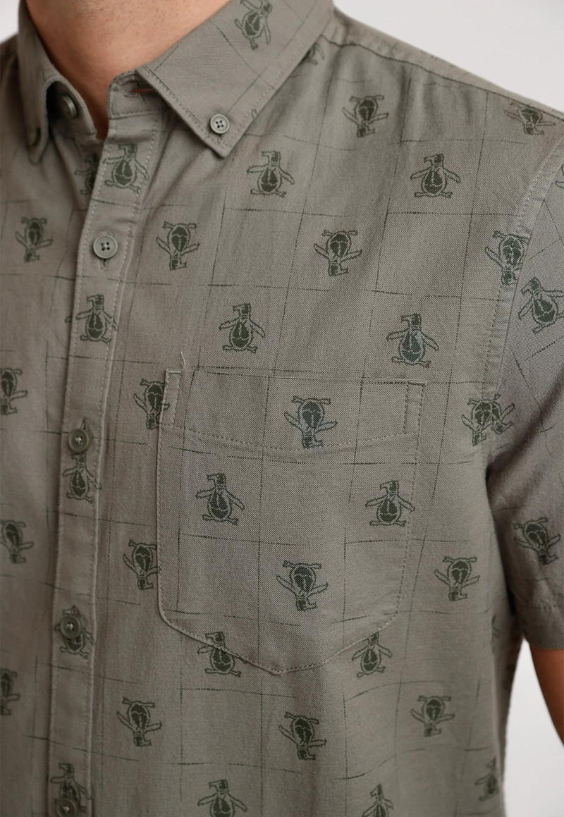 CAMISA ALGODÓN HOMBRE ORIGINAL PENGUIN MILITAR ESTAMPADO - 3