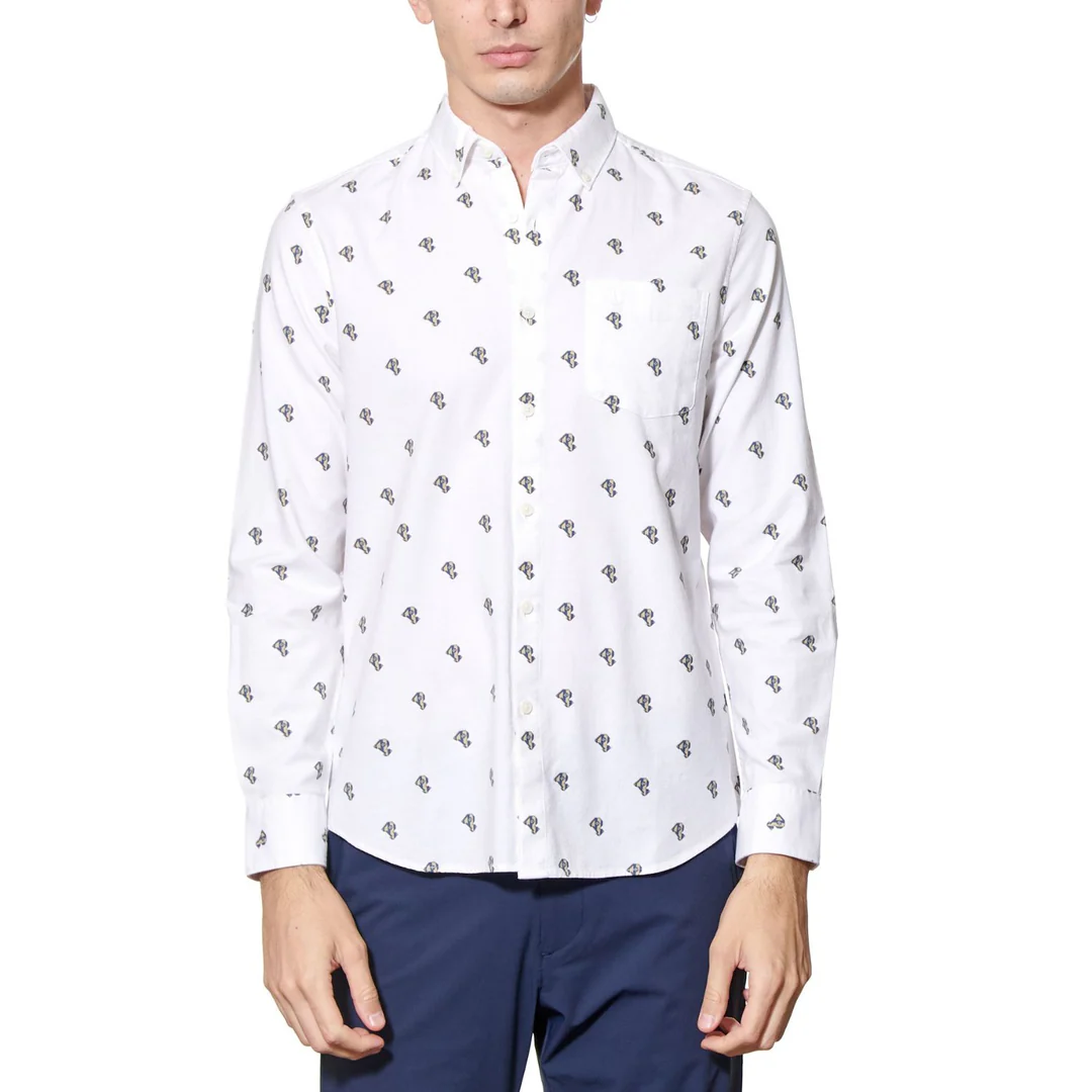 CAMISA ALGODÓN HOMBRE ORIGINAL PENGUIN BLANCO ESTAMPADO - 1