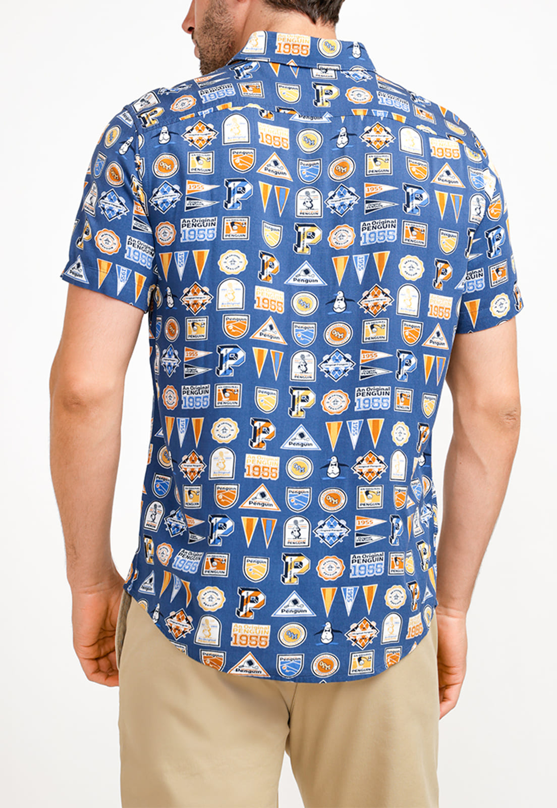 CAMISA HOMBRE ORIGINAL PENGUIN AZUL LENZING TM ECOVERO ESTAMPADO - 2