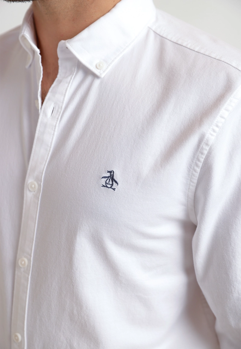 CAMISA ALGODÓN HOMBRE ORIGINAL PENGUIN BLANCO - 3
