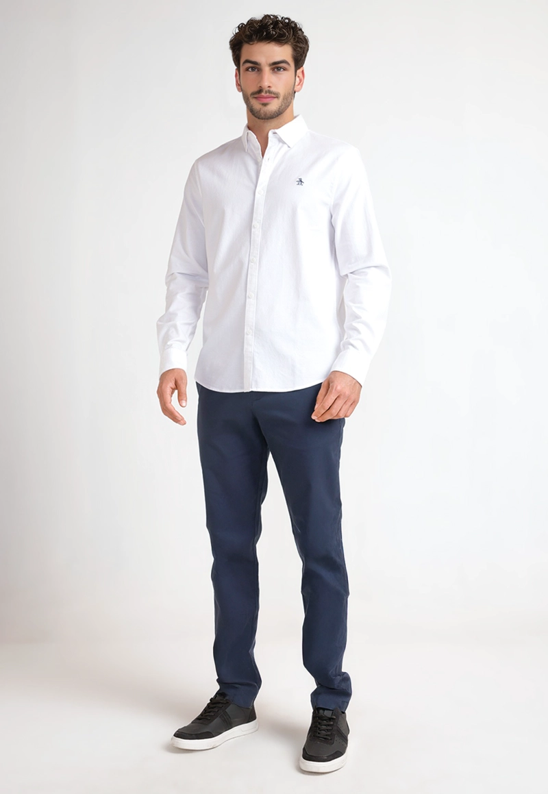 CAMISA ALGODÓN HOMBRE ORIGINAL PENGUIN BLANCO - 4