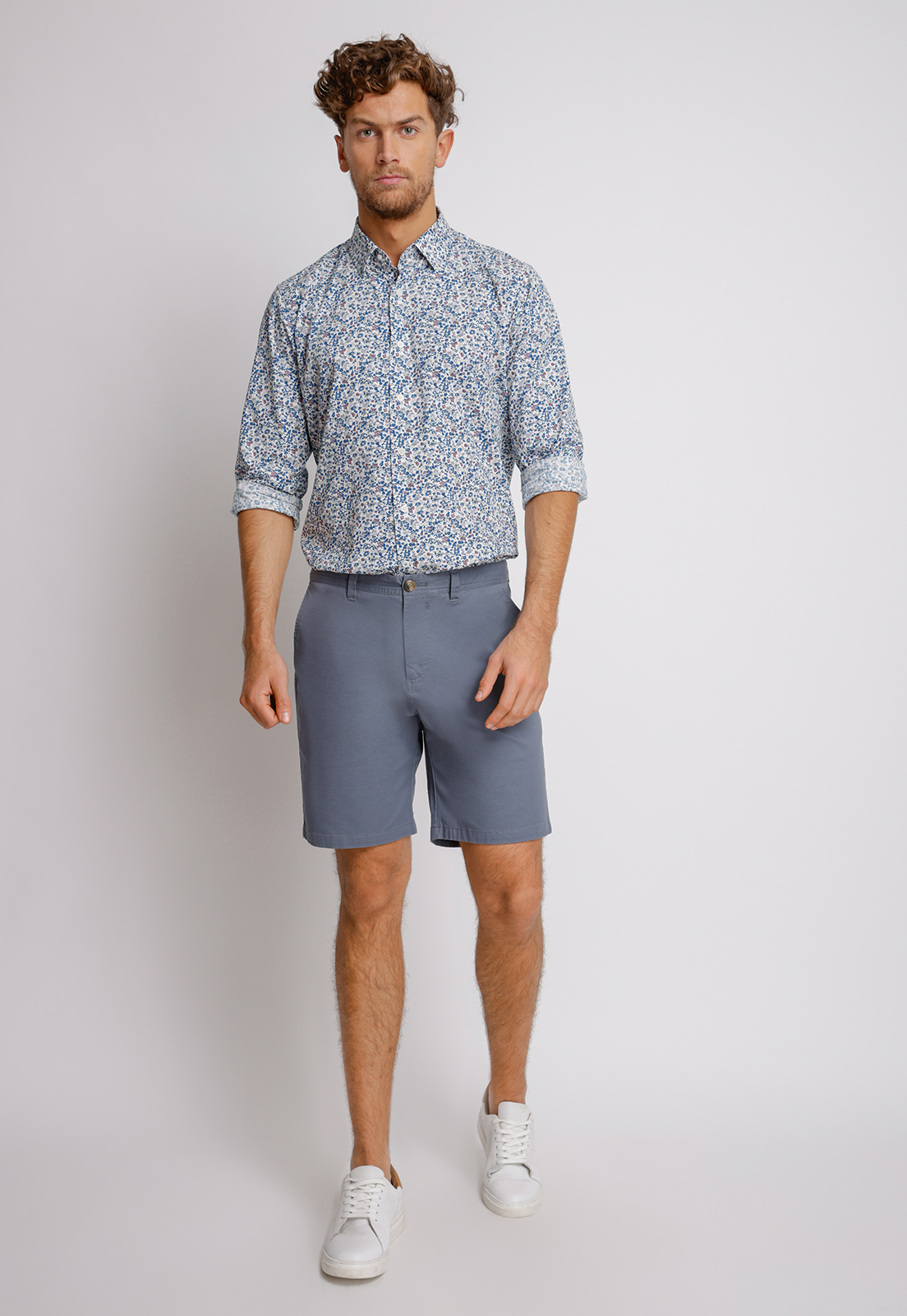 SHORT ALGODÓN HOMBRE TRIAL PETRÓLEO SLIM FIT VALERIO - 4