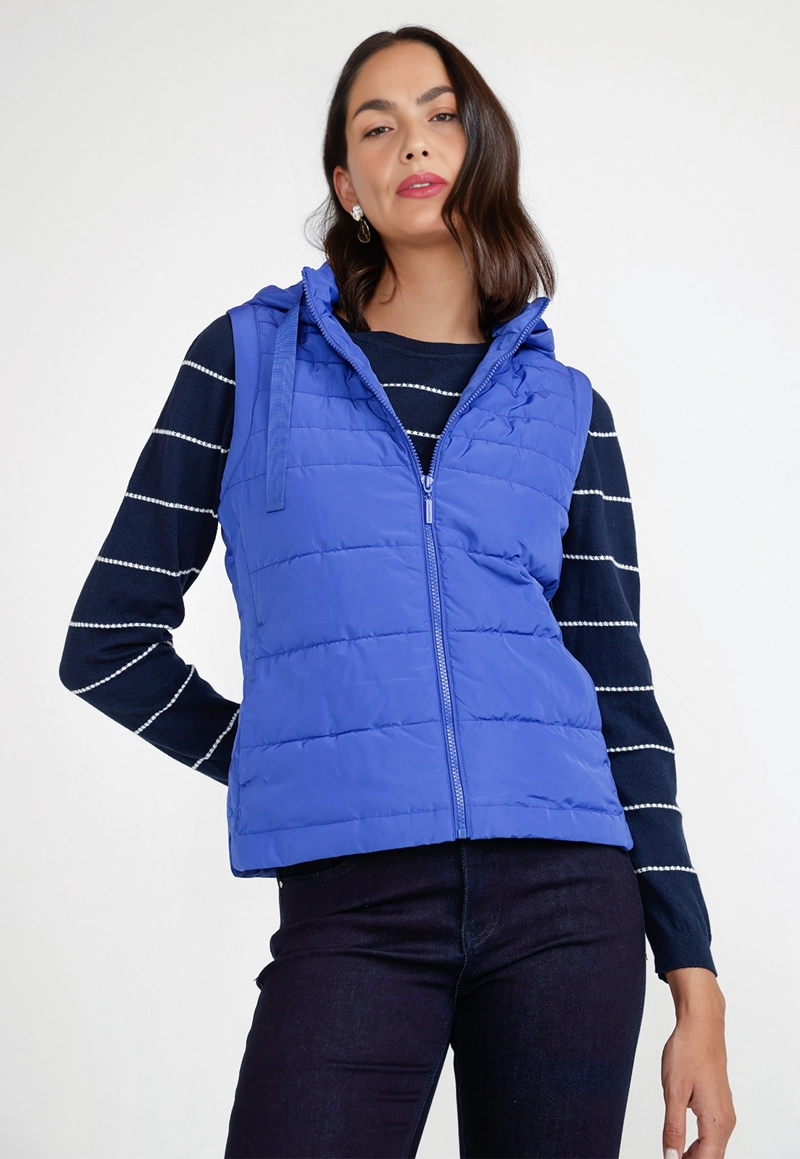 PARKA MUJER SIN MANGAS BIMBA AZULINO - 1