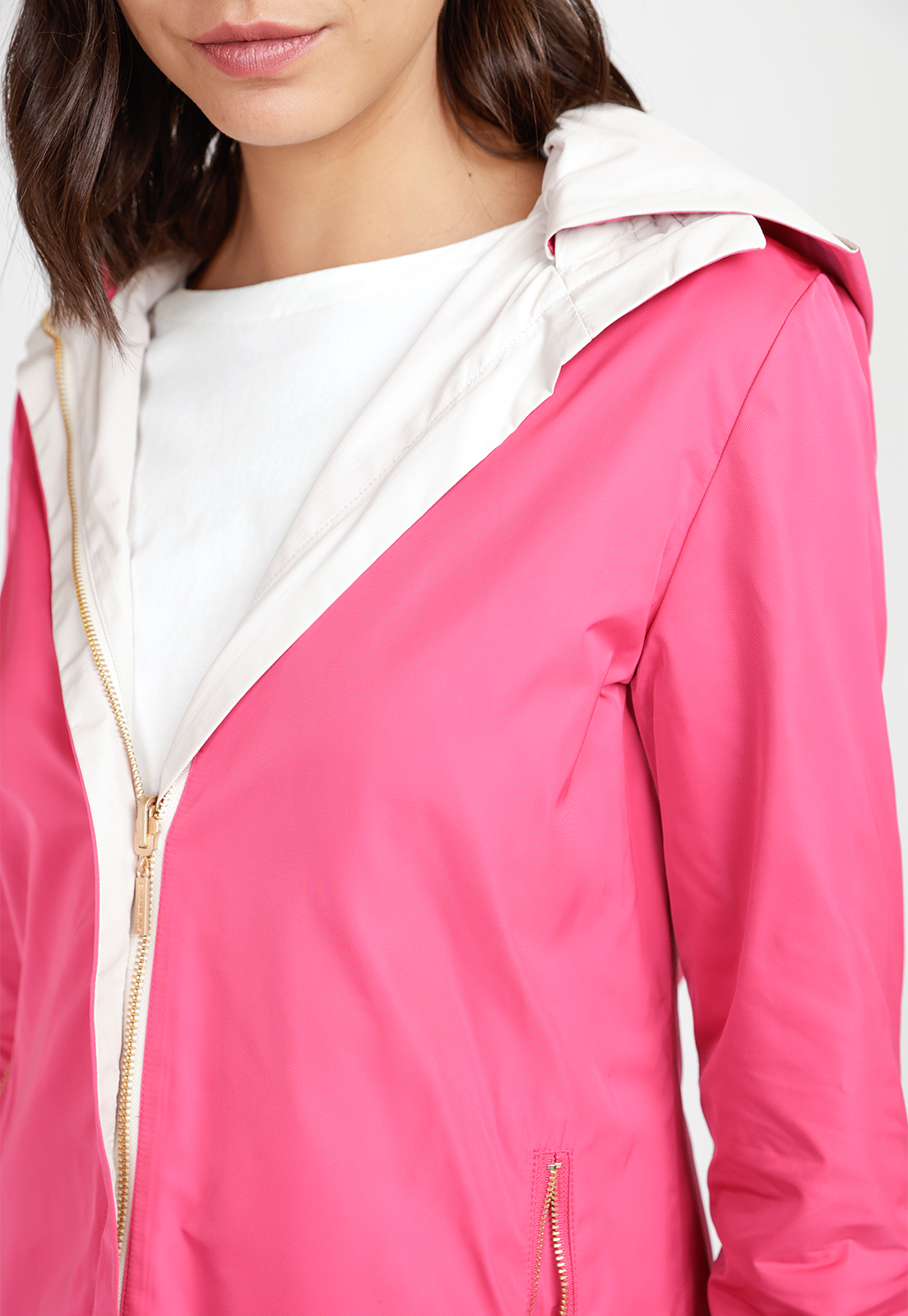 CHAQUETA MUJER REVERSIBLE EVA CREMA/FUCSIA - 5