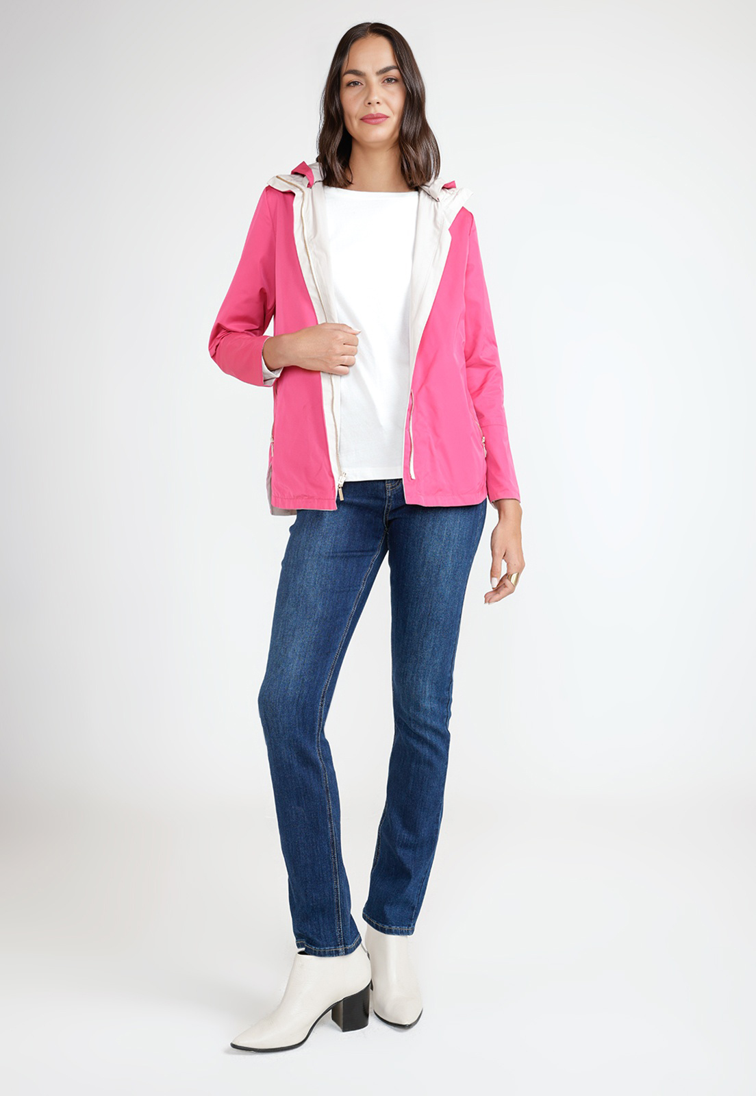 CHAQUETA MUJER REVERSIBLE EVA CREMA/FUCSIA - 6