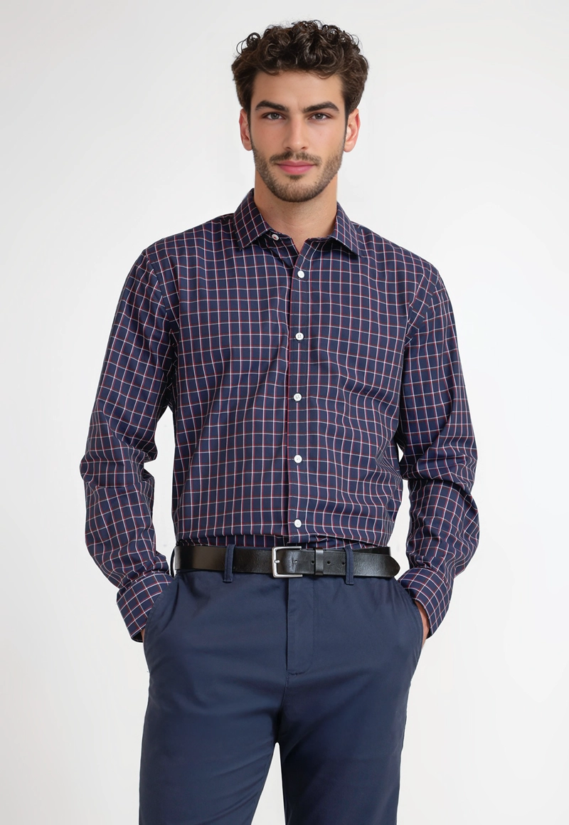 CAMISA FORMAL HOMBRE NAVY - 1