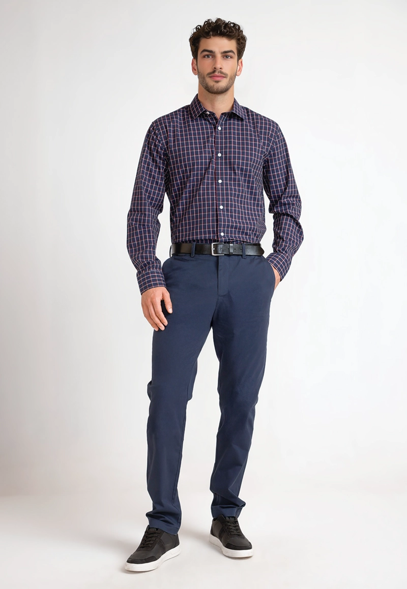 CAMISA FORMAL HOMBRE NAVY - 4