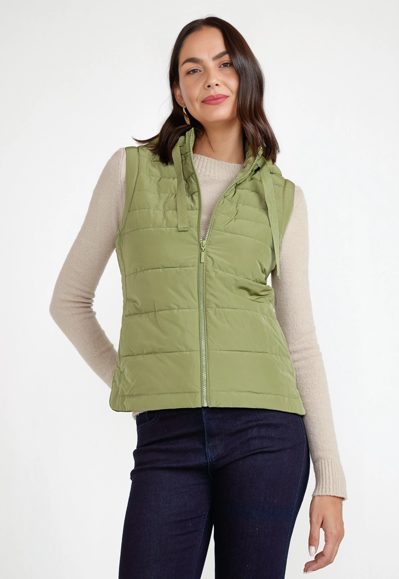 PARKA MUJER SIN MANGAS BIMBA VERDE - 1