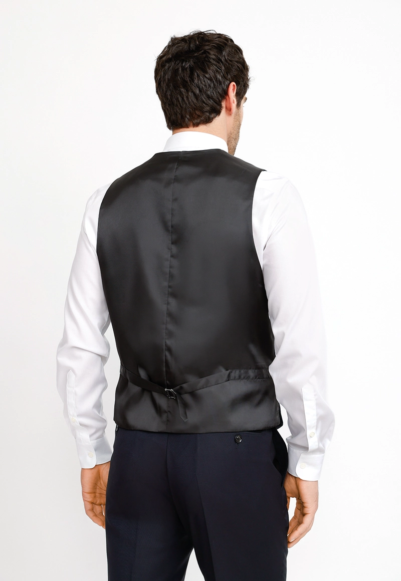 GILET FORMAL HOMBRE SUIT SEPARATE WASHABLE VEST NEGRO - 2