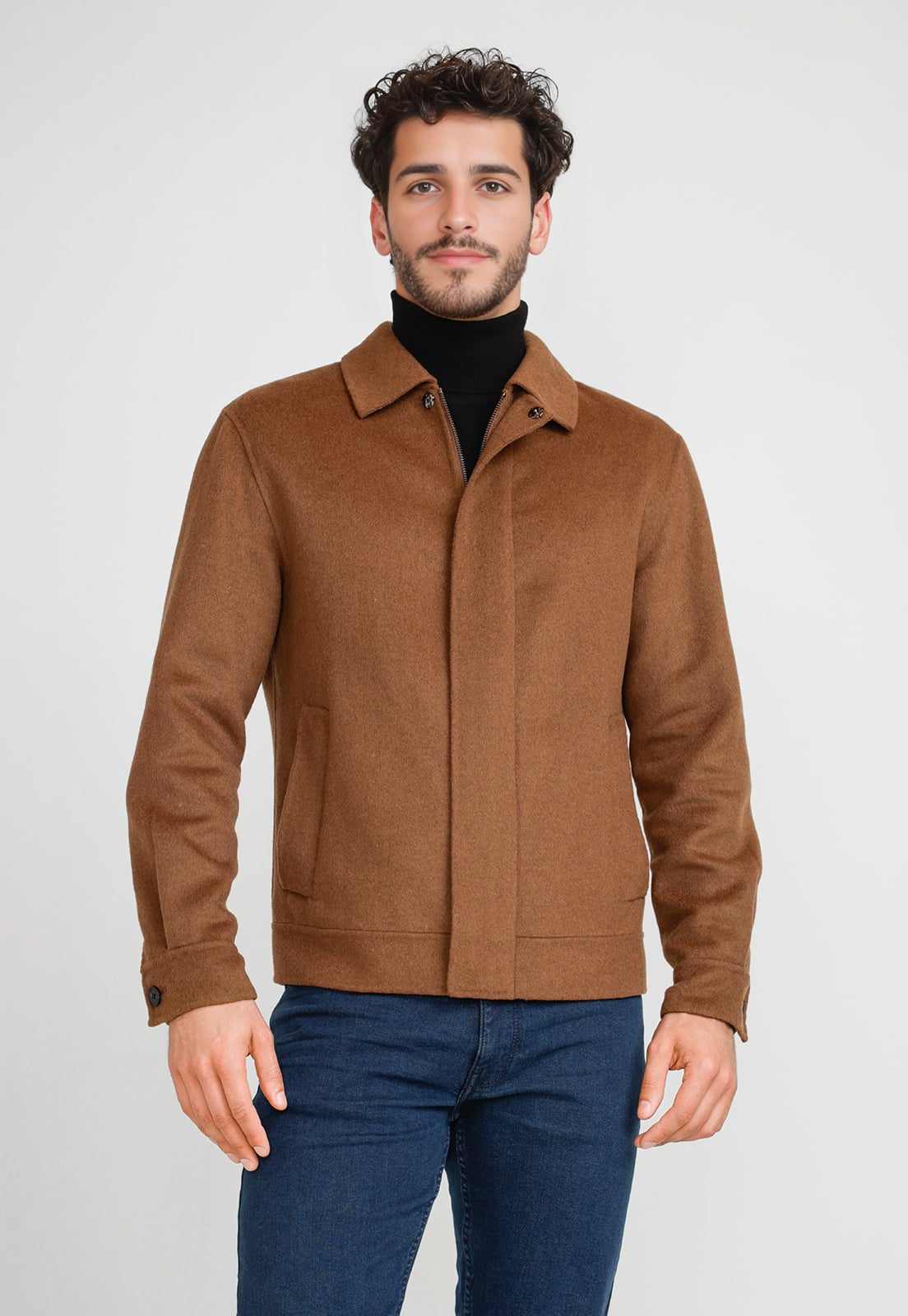 CHAQUETA HOMBRE LANA CAMEL - 1