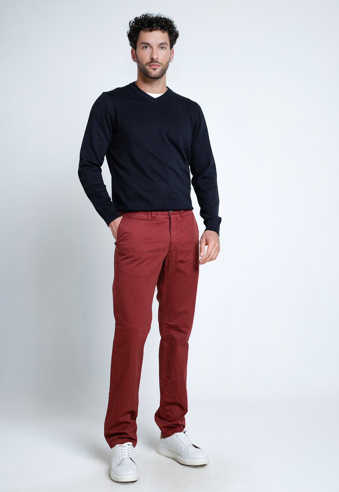 PANTALON HOMBRE ALGODON VINCI BURDEO - 4