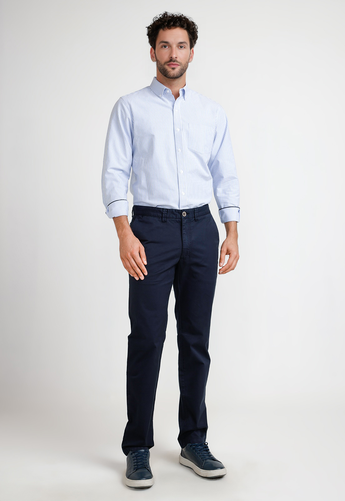 PANTALON HOMBRE ALGODON VINCI AZUL MARINO - 4