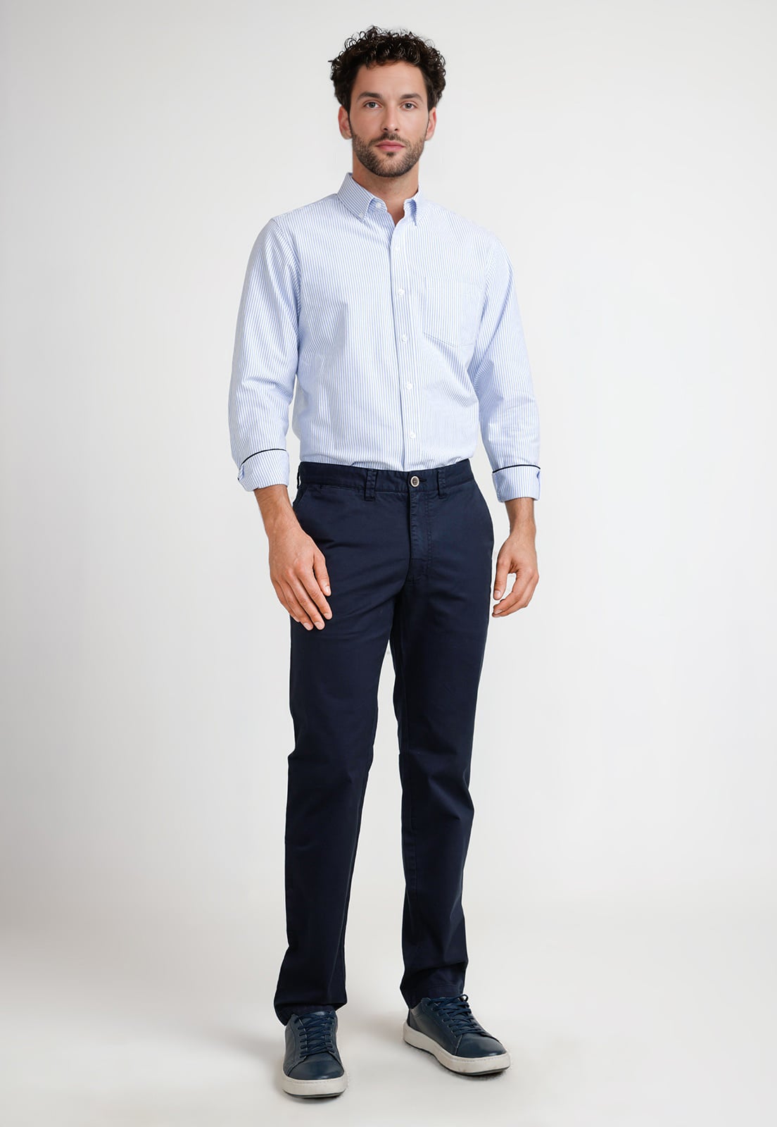 PANTALON HOMBRE ALGODON VINCI AZUL MARINO - 4