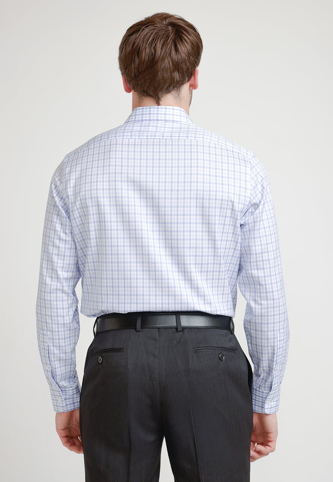 CAMISA HOMBRE FORMAL TRAVEL BLANCO/CELESTE - 2