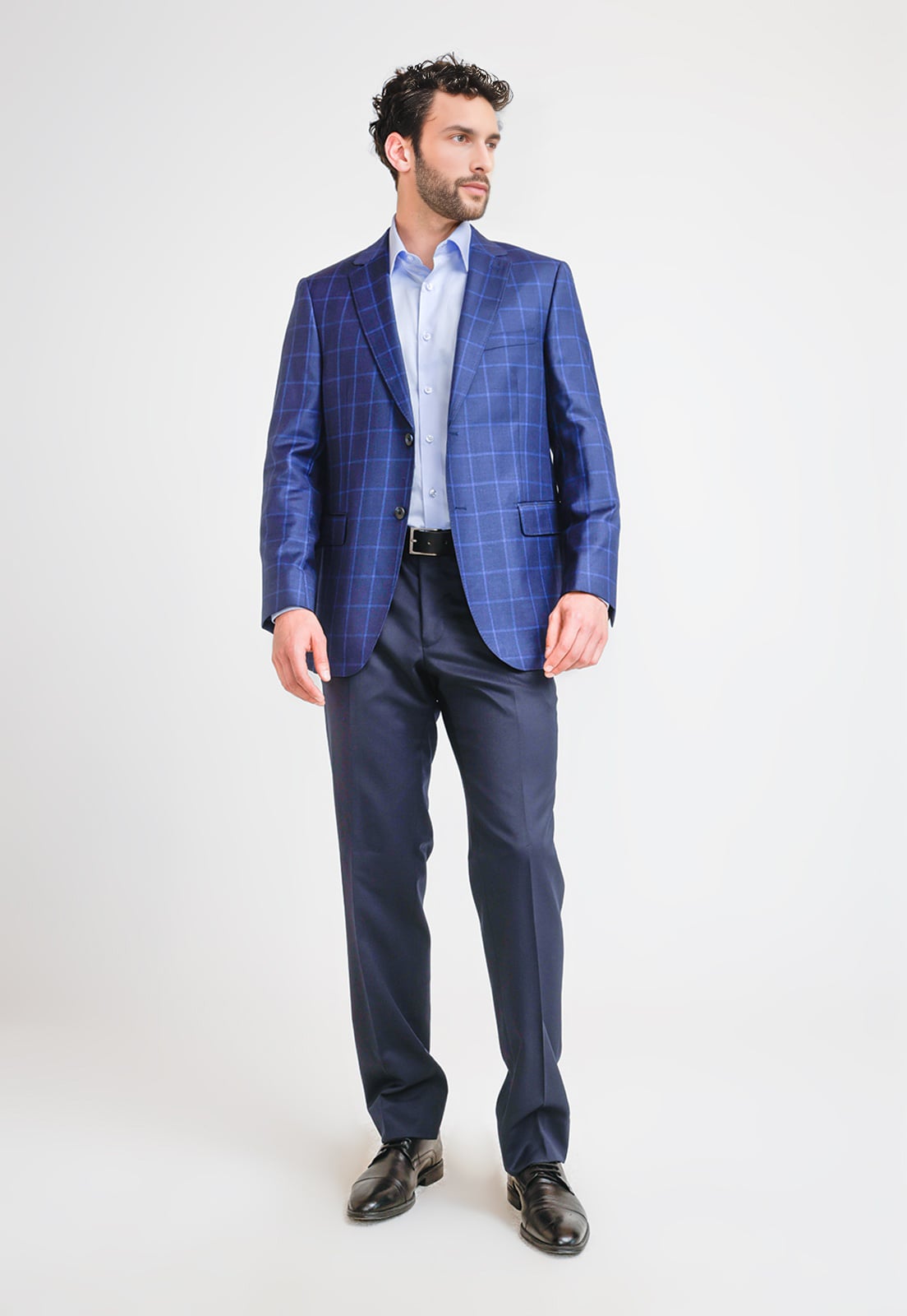 CHAQUETA HOMBRE FORMAL LANA S100'S CLASSIC AZUL - 4