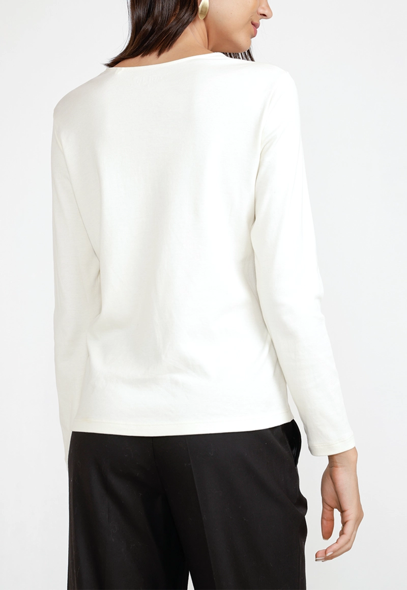 POLERA DE MUJER MODELO CECIL COLOR CRUDO - 2