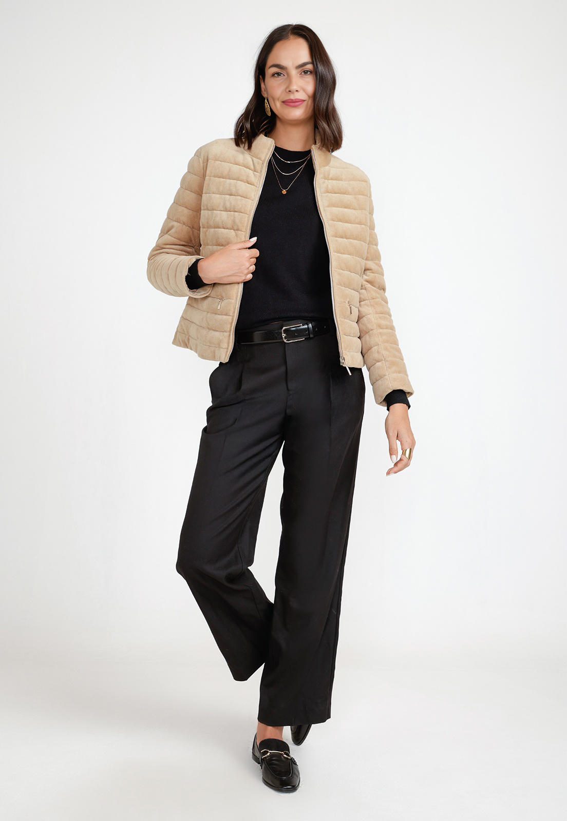 PARKA ACOLCHADA MUJER ALGODON BEIGE - 4