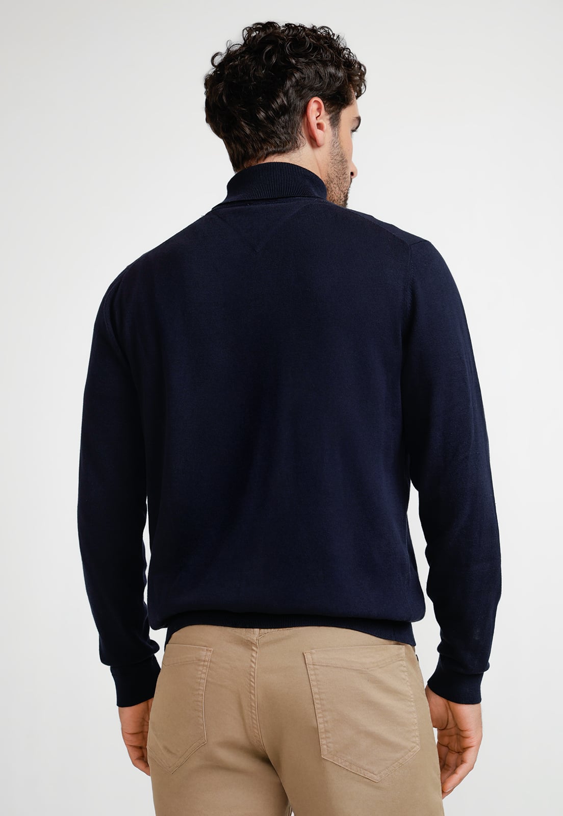 SWEATER HOMBRE CUELLO ALTO PHASTOS AZUL MARINO - 2