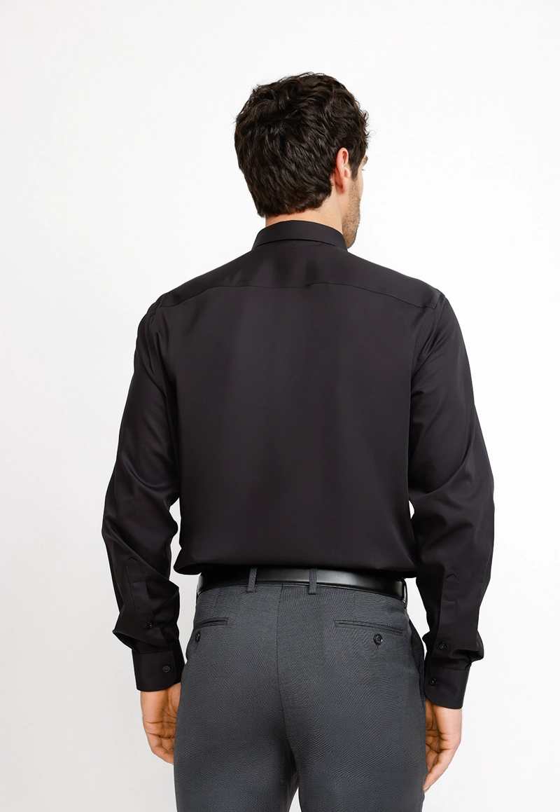 CAMISA HOMBRE FORMAL NON IRON (NO SE PLANCHA) NEGRO - 2
