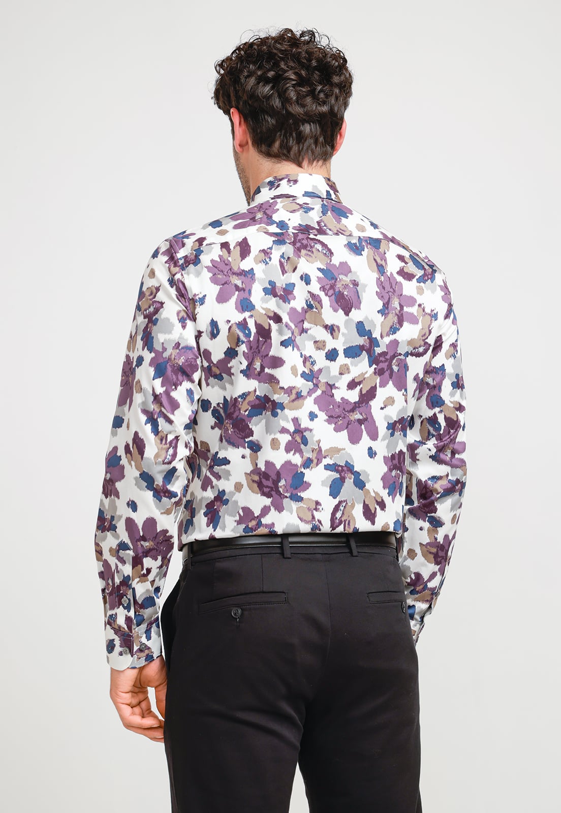 CAMISA HOMBRE ALGODON ESTAMPADA BEIGE - 2