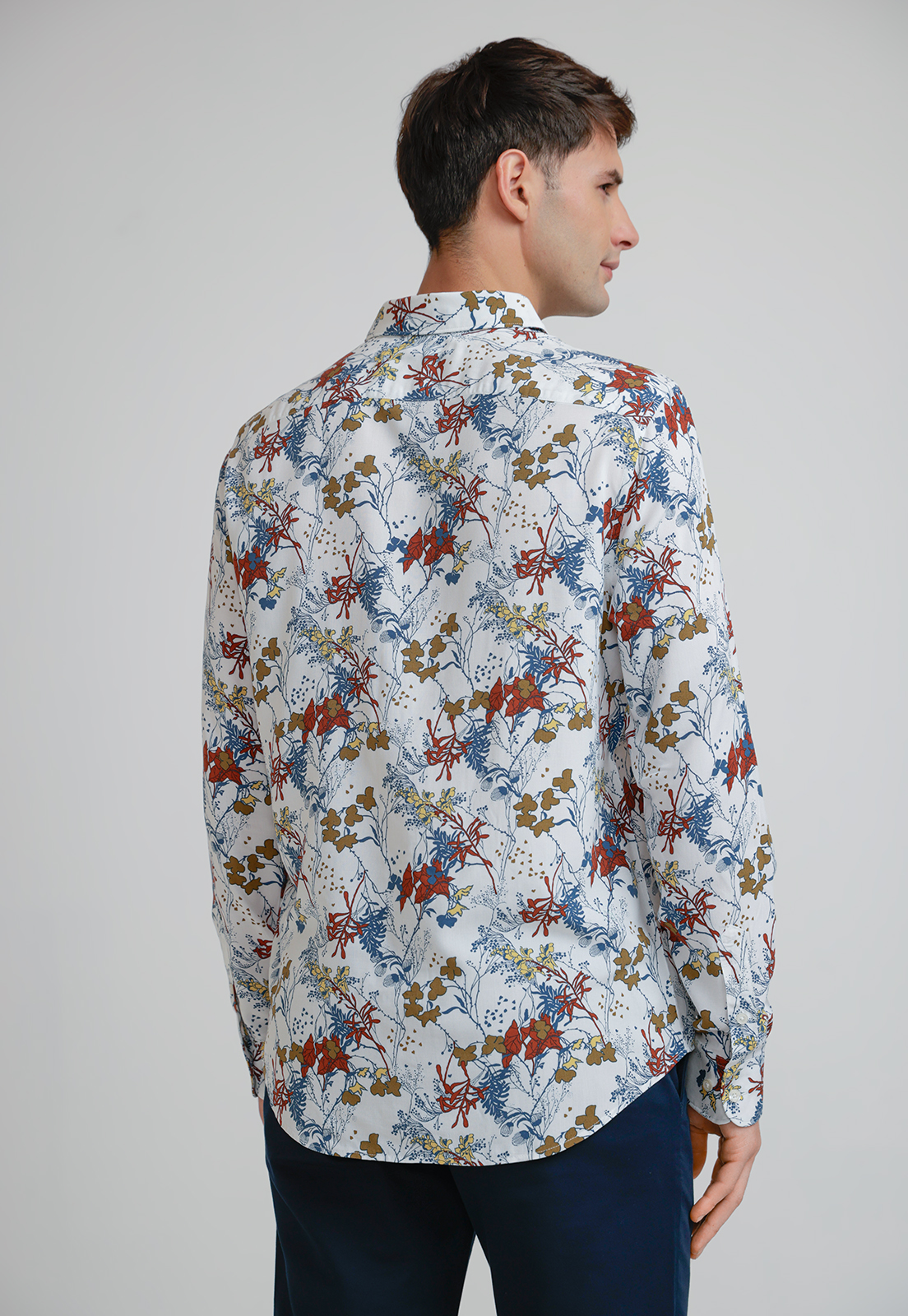 CAMISA HOMBRE VISCOSA ESTAMPADA BEIGE - 2