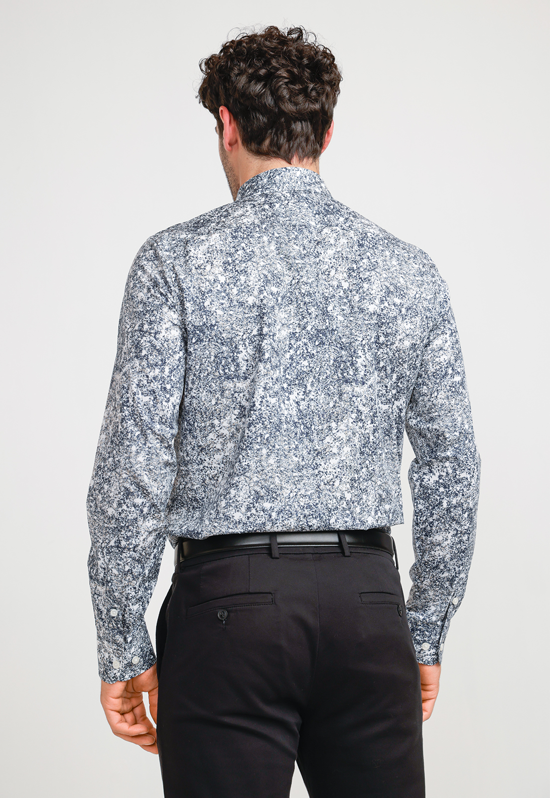 CAMISA HOMBRE STRETCH ESTAMPADA TAUPE - 2